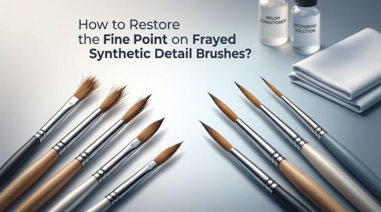 How to Restore the Fine Point on Frayed Synthetic Detail Brushes?