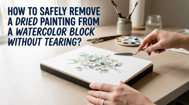 How to Safely Remove a Dried Painting From a Watercolor Block Without Tearing?