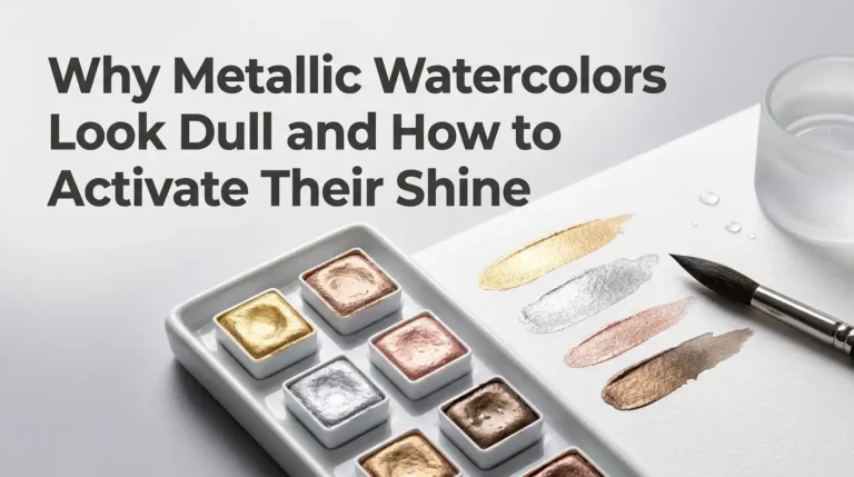 Why Metallic Watercolors Look Dull and How to Activate Their Shine?