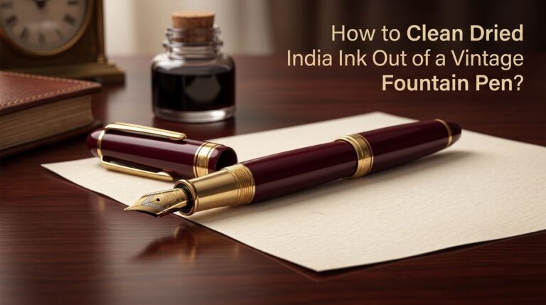 How to Clean Dried India Ink Out of a Vintage Fountain Pen?