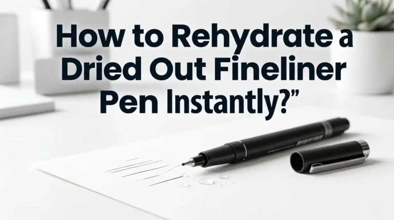 How to Rehydrate a Dried Out Fineliner Pen Instantly?