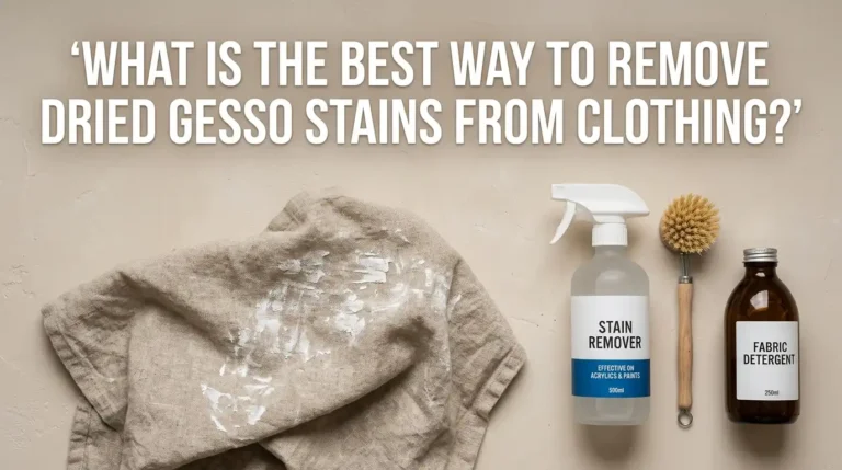 What Is the Best Way to Remove Dried Gesso Stains From Clothing?