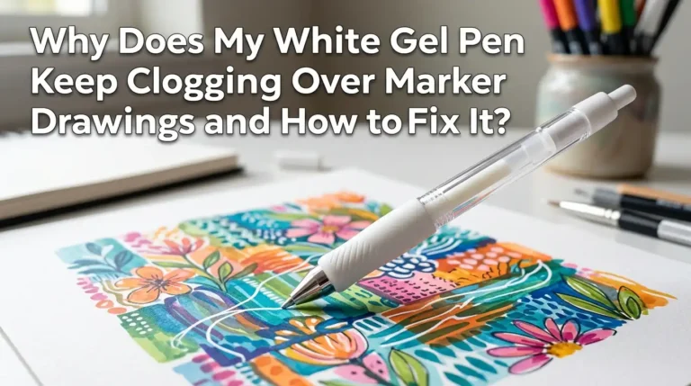 Why Does My White Gel Pen Keep Clogging Over Marker Drawings and How to Fix It?
