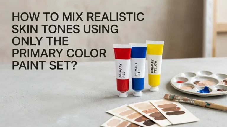 How to Mix Realistic Skin Tones Using Only the Primary Color Paint Set?