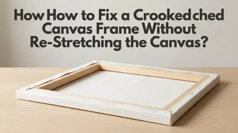 How to Fix a Crooked Stretched Canvas Frame Without Re-Stretching the Canvas?