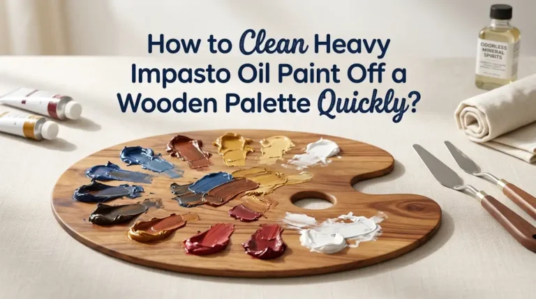 How to Clean Heavy Impasto Oil Paint Off a Wooden Palette Quickly?